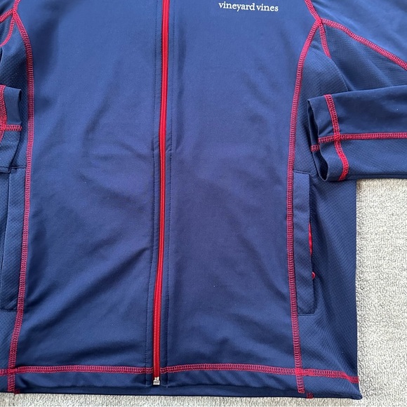 Vineyard Vines Navy Zip-Up Performance Jacket - Picture 7 of 7